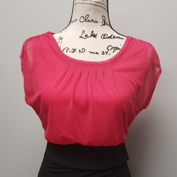 Black and Hot Pink Dress Small NWT - Picture 2 of 7